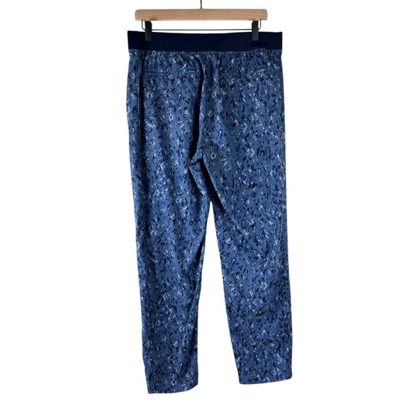 Athleta Blue Animal Printed Mid Rise Brooklyn Ankle Pants - Picture 6 of 6